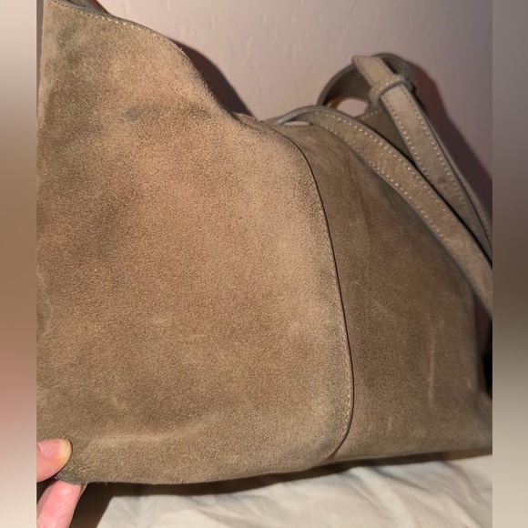 Banana Republic Mini Slouchy Vida Suede Bag in Timeless Taupe - Picture 5 of 12